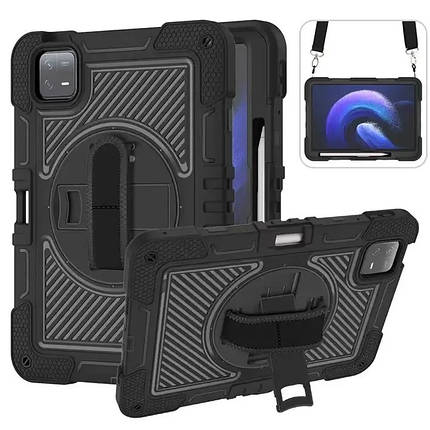 PC + TPU чохол Carbon Armor Cover Tablet на Xiaomi Pad 7 (11.2") / чорний, фото 1