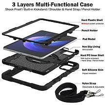 PC + TPU чохол Carbon Armor Cover Tablet на Xiaomi Pad 7 (11.2") / чорний, фото 4