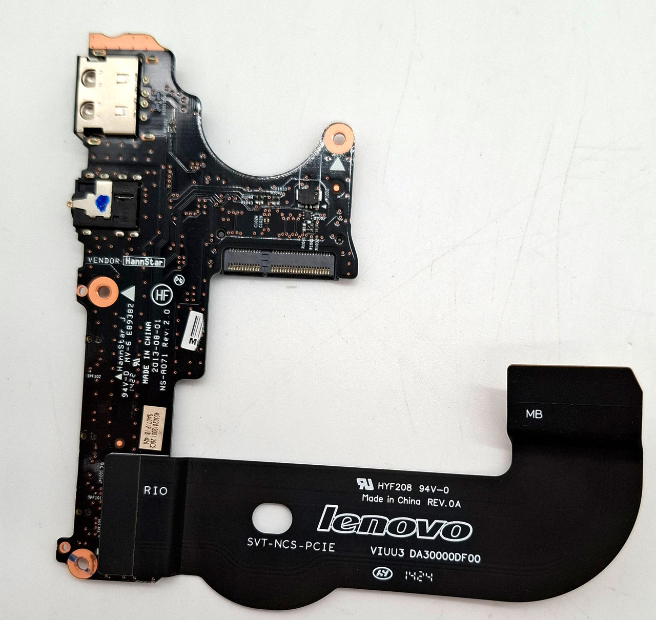 Бокова плата NS-A071 Rev 2.0 зі шлейфом до ноутбука Lenovo YOGA 2 Pro. Б/в