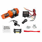 Лебідка зі сталевим тросом для квадроцикла і позашляховика X-BULL 4000LBS, фото 3