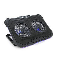 Підставка під ноутбук IceCoorel F8 10-17 дюймів 2 по 125 мм 1200±10% обертів за хвилину корпус пластик плюс алюміній 2xUSB 2.0