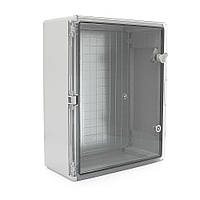 Бокс ударостійкий з ABS пластику з монтажною панеллю 500х400х180, з прозорими дверцятами, IP65 (1383300986)