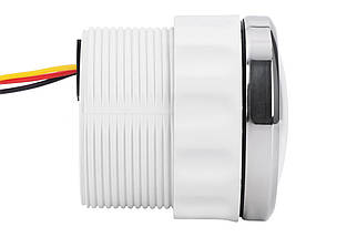 Вольтметр I Gauge WKVOW-90W816 судновий для човна і катера аналоговий білий дисплей червоне підсвічування хромована рамка, фото 4