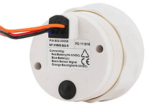 Указатель трима ECMS чорний H mm2-BG-R для човна та катера бризкозахищений з золотою рамкою 12/24В 52 мм діапазон UP-DN, фото 5