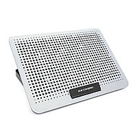 Підставка під ноутбук IceCoorel A19 10-15.6 дюймів 6*60мм 580±10% обертів на хвилину корпус пластик алюміній 2xUSB 2.0