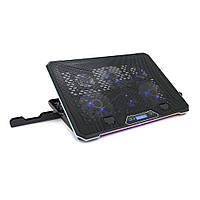 Підставка під ноутбук IceCoorel K15 10-17 дюймів 4 на 100 мм 1400±10% обертів на хвилину корпус пластик плюс алюміній 2xUSB 2.0