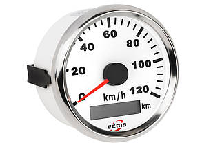 GPS спідометр ECMS білий PMG3-WS-120KL судновий для човна і катера аналоговий діаметр 90 мм робоча напруга 9-32 VDC, фото 3