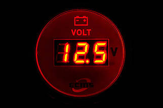 Вольтметр ECMS білий PEV2-WS-8-32 800-00151 судновий для човна і катера цифровий робоча напруга 9-32 VDC діаметр 55 мм, фото 2