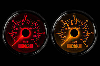 GPS спідометр Wema Kus білий CMSB-WS-60L для човна і катера автономний цифровий з GPS 0-60 вузлів 12В 85 мм, фото 2