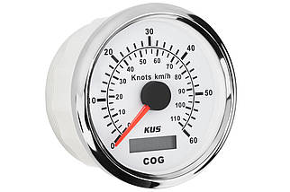 GPS спідометр Wema Kus білий CMSB-WS-60L для човна і катера автономний цифровий з GPS 0-60 вузлів 12В 85 мм, фото 3