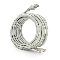 Патч-корд литий RITAR FTP RJ45 Cat.5e 5м сірий Cu мідь Q200