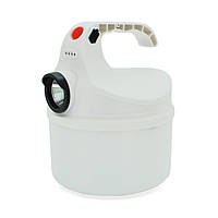 Фонарь для кемпінгу Panther PT-8806 1+3 режиму корпус пластик ударостійкий ip44 вбудований акум 6000mAh USB кабель Білий БОКС