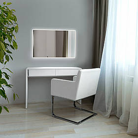 Дзеркало для ванної в алюмінієвій рамі з підсвіткою