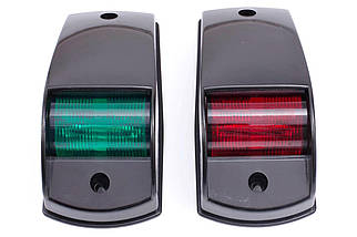 Пара навігаційних вогнів Easterner C91001 для човна і катера чорний 12В бортові лампа розжарювання потужність 5Вт, фото 2