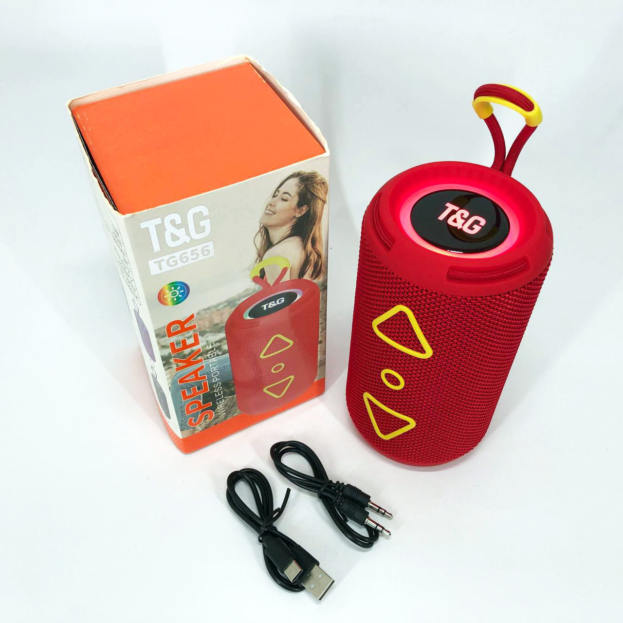 Акустика для вулиць TG656, Bluetooth колонка з функцією радіо, Блютуз колонка ND-349 з ремінцем