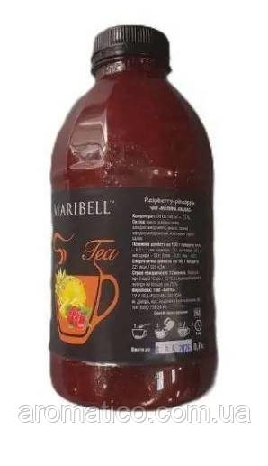 Малина-ананас натуральне фруктове пюре ТМ Maribell 900 г