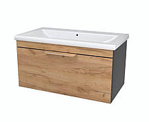 Тумба підвісна з умивальником для ванної кімнати.