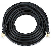 Патч-корд литий VEGGIEG CCA SSTP RJ45 Cat 8 15м чорний