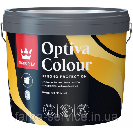 Фарба декоративна Tikkurila Optiva Colour біла 9 л, фото 1