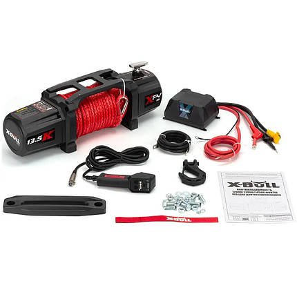 Покращена лебідка з синтетичною мотузкою для автомобіля і квадроцикла 13500 LBS X-BULL, фото 3