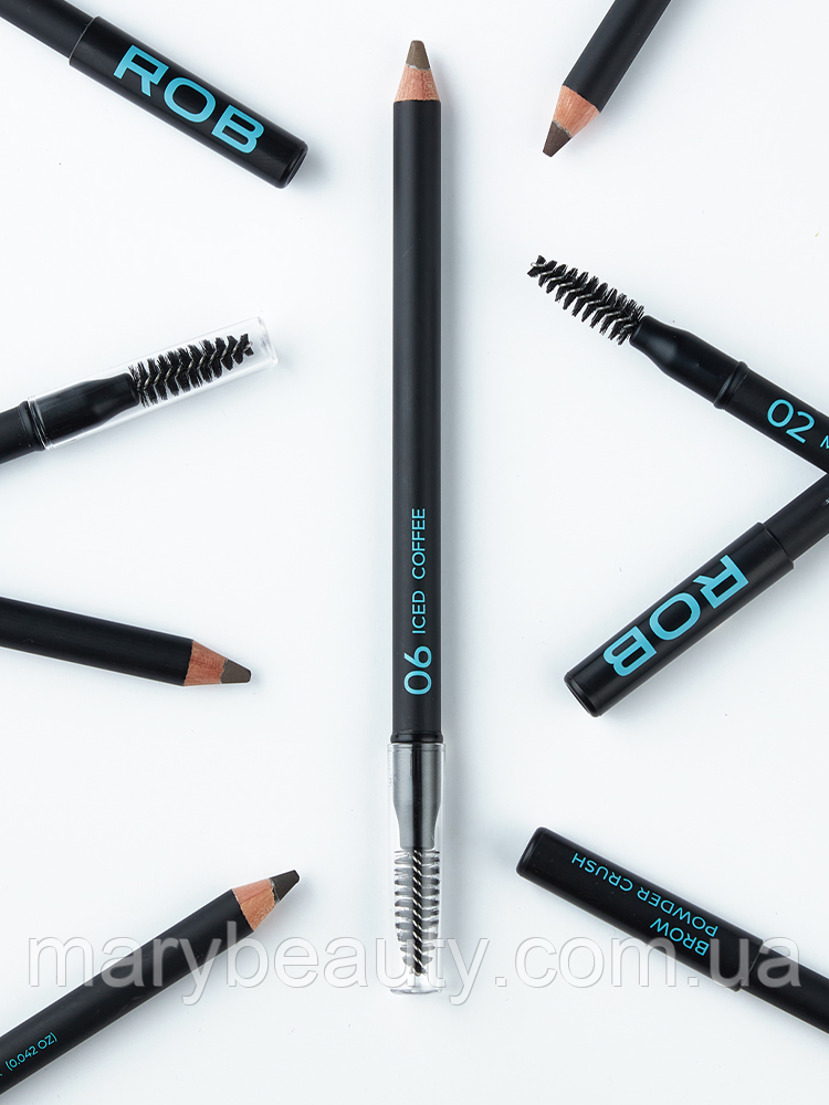Пудровий олівець для брів ROB Brow Powder Crush, iced coffee 06, фото 1