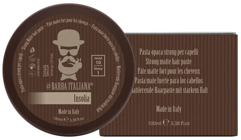 Матова паста для волосся сильної фіксації Barba Italiana Insolia, 100 мл (767787907570), фото 1