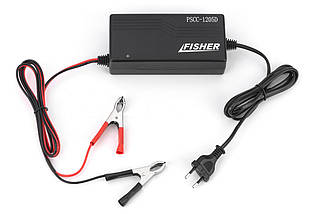 Зарядний пристрій для гелевих акумуляторів 30-100Ah Fisher 12B 5A імпульсне автоматичне LED індикація 5A 12V, фото 2