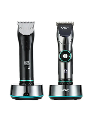 Професійна машинка для стрижки волосся та бороди з LED-дисплеєм та підставкою VGR V-256, фото 2