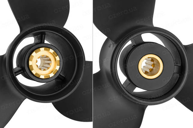 Гвинт для човнового мотора Mercury 10x14 MBЗх10х14RВ 1211-100-14 MBЗх10х14RВ алюмінієвий Amita Solas, фото 2