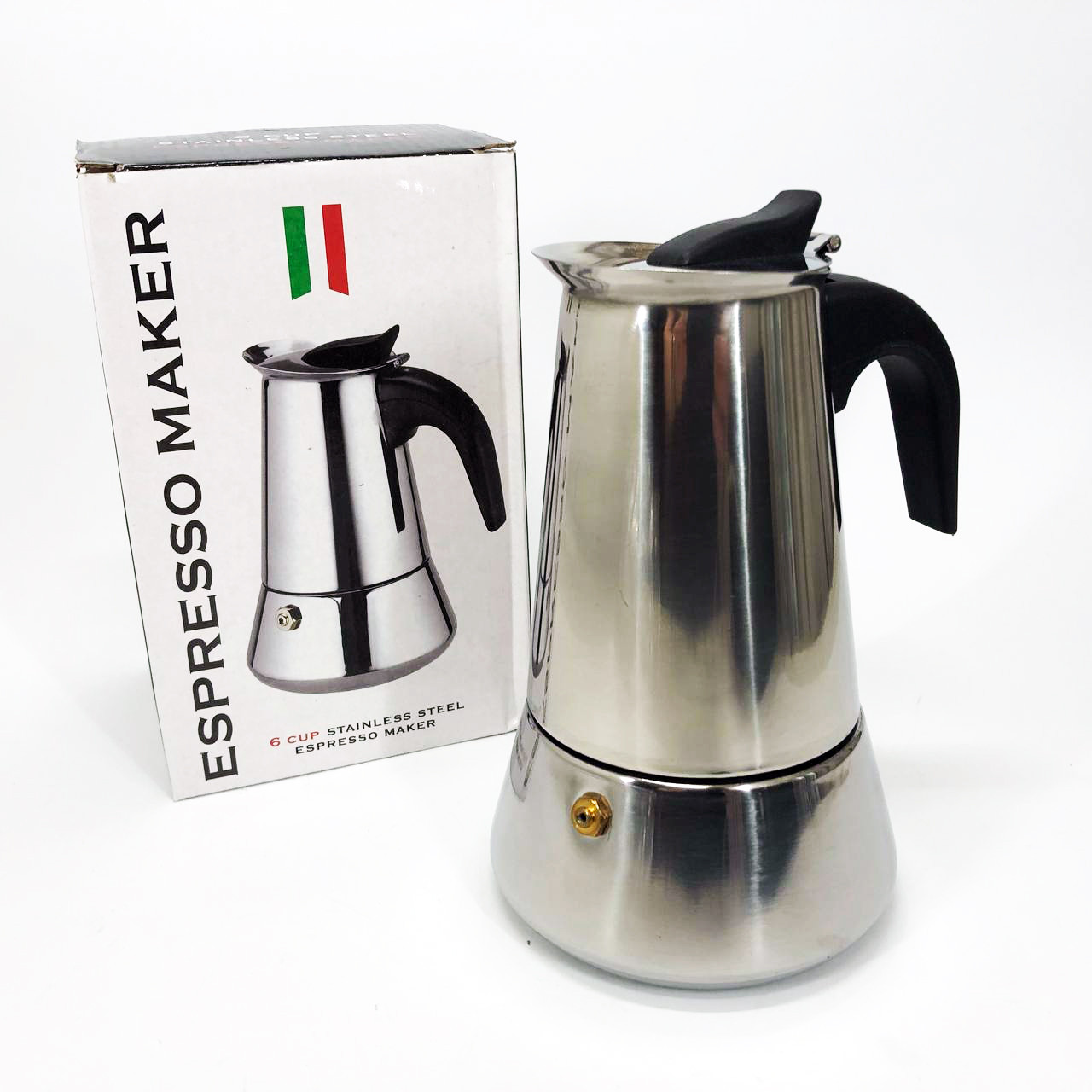 Гейзер 4 чашок Unique UN-1902 270 мл, Маленька кавоварка на 3 чашки, Гейзерна турка VX-420 для кави