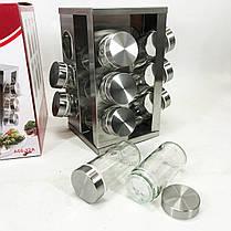 Етажерка для спецій UNIQUE 12 в 1, Набір для спецій карусель, Баночки для спецій WO-963 на кухню, фото 5