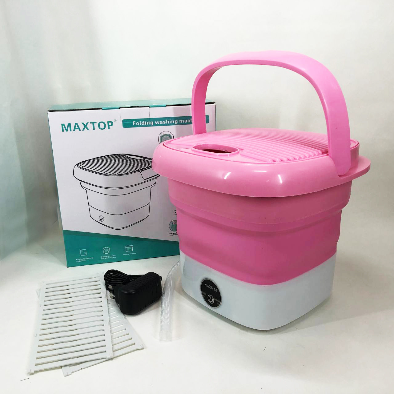 Пральна машина для дачі без водопроводу MAXTOP, Пральна машина переносна, Портативна BC-823 пралка відро