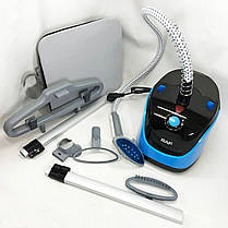 Відпарювач вертикальний для одягу зі стійкою RAF R.3038 1800 W. AU-171 Колір: синій, фото 2