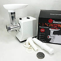 Мощная компактная мясорубка Domotec R3391 2000 W, Електром'ясорубка, М'ясорубка електрична EH-460 для м'яса, фото 5