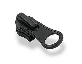 Бігунок для спіральної блискавки №7 Зворотний N71T колір чорний