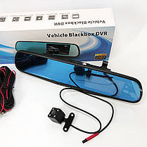 Автомобільний відеореєстратор-дзеркало L-9004 LCD 3.5'' 2 камери 1080P QS-288 Full HD, фото 4