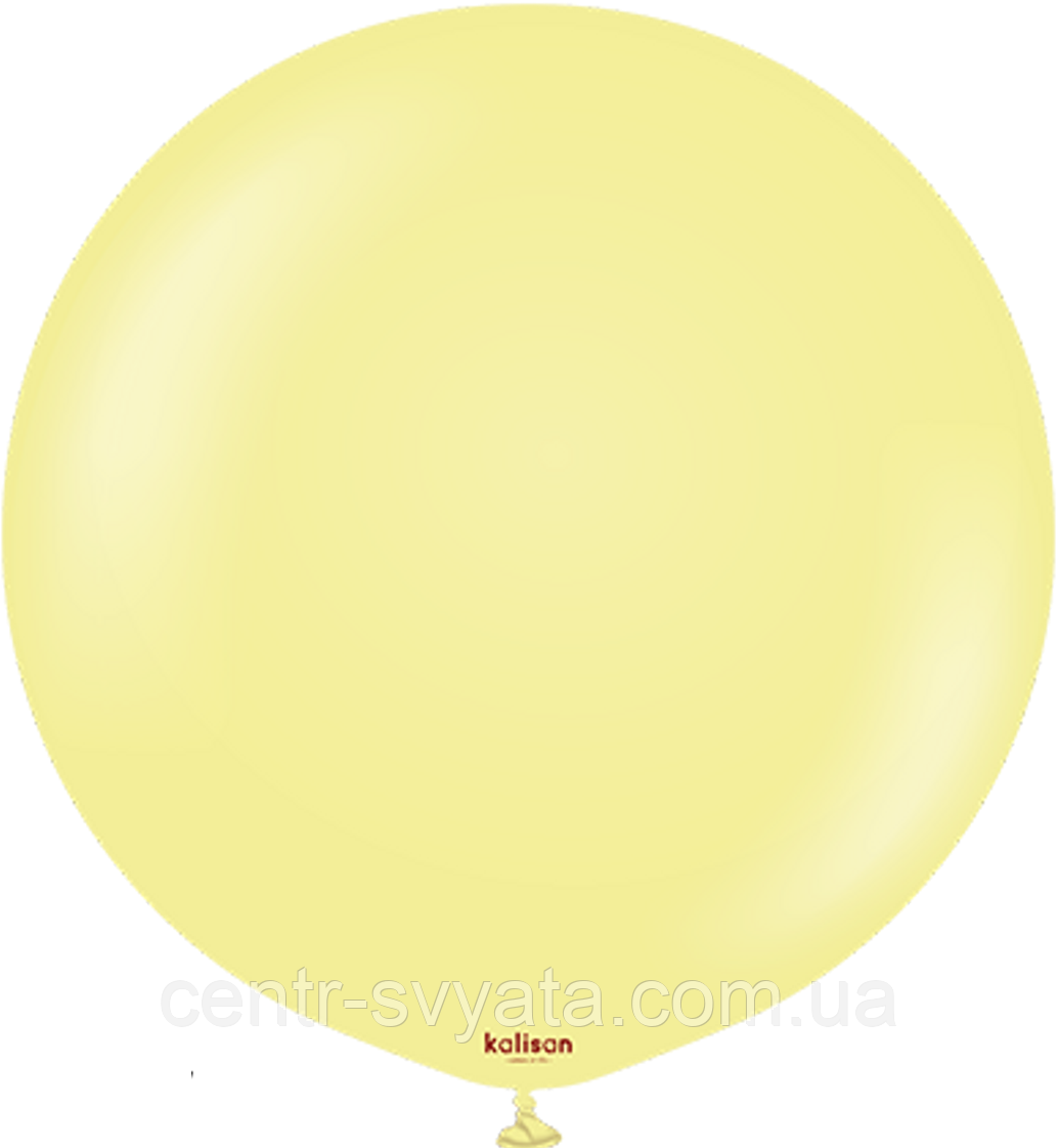 Латексна кулька Kalisan 36"(90 см) Macaron Yellow | Макарун жёлтый
