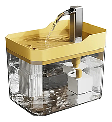 Фонтан для собак Hipidog Mod.2 1,5 л з фільтром, Жовтий