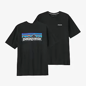 Футболка Patagonia Men's P-6 Logo Responsibili-Tee, Розмір: M, Колір: Black