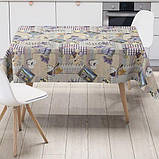 Скатертина Клейонка "Декорама" на флізеліновій основі. Ширина: 1,4 м, фото 3