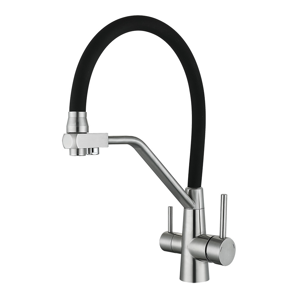 Змішувач для кухні WEZER INX4A-08B під осмос, нержавіюча сталь, Ø35, сатин, фото 1