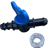 Кран для крапельної трубки з резинкою 16*17мм SERTSAN, фото 3