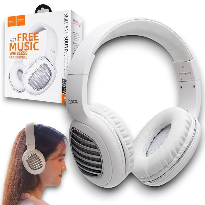 Бездротові навушники Hoco W23 Brilliant Sound навушники Bluetooth з мікрофоном та AUX кабелем