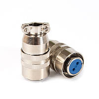 Роз'єм двополюсний кабельний для кнопки TIG ХS12 K2M (гніздо) Welding Dragon