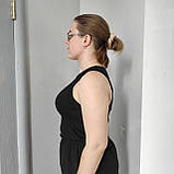 Майка Dias жіноча трикотаж рубчик стрейч S\M чорна, фото 3