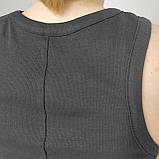 Майка Dias жіноча трикотаж рубчик стрейч S\M чорна, фото 6