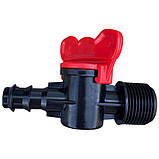 Кран для трубки 16мм*3/4 зовнішня різьба SERTSAN, фото 3