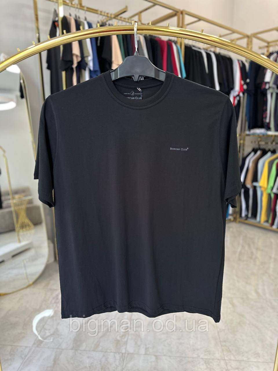 Чоловіча футболка Borcan Club 1006 батал 3-6XL чорна