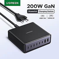 Зарядний пристрій Ugreen X766 200 W 8Ports GaN for MacBook Pro 16" Air, XPS 13, iPad Pro, iPhone Galaxy 55324