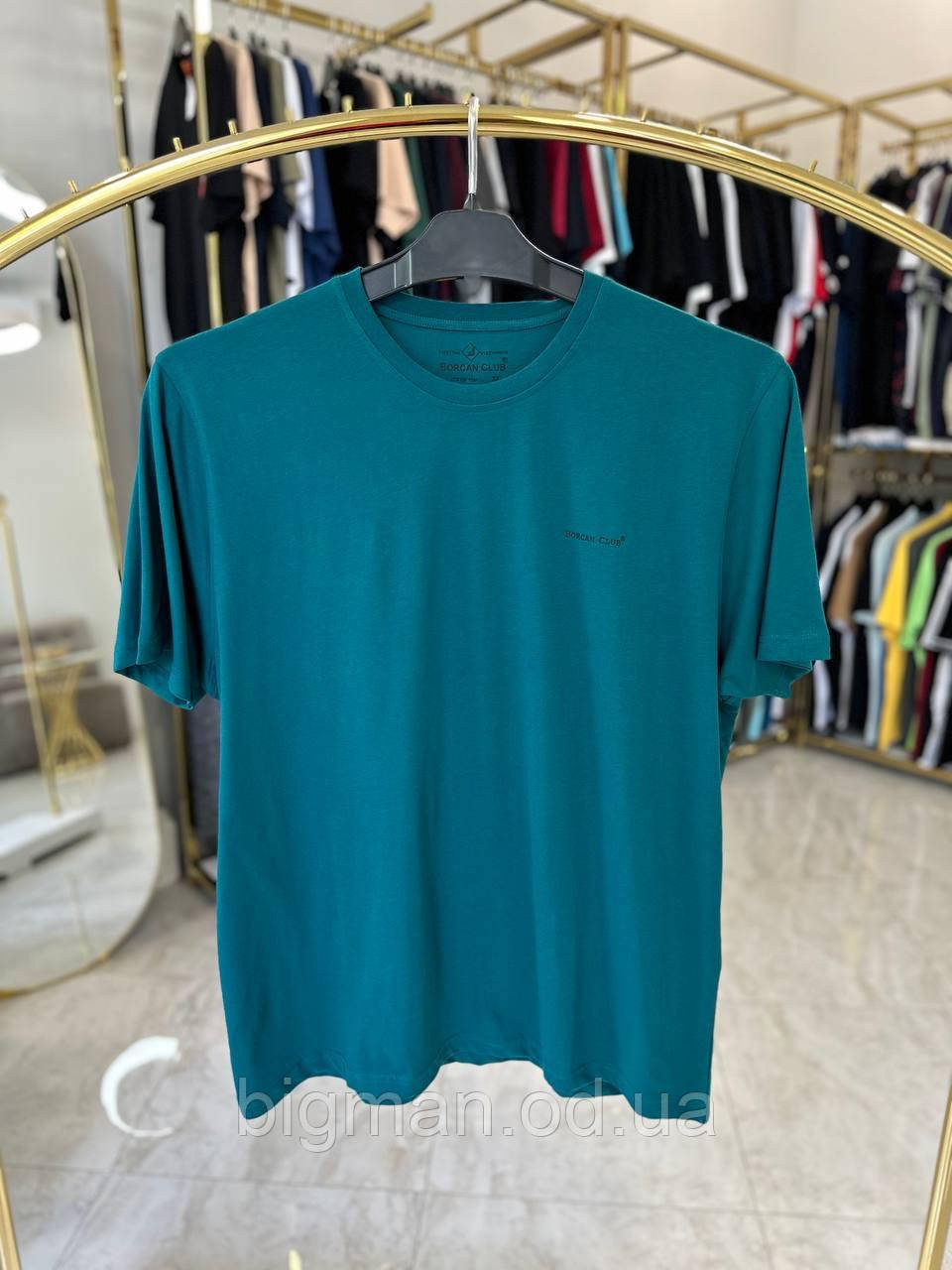 Чоловіча футболка Borcan Club 1006 батал 3-6XL зелена
